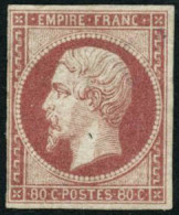 ** N°17B 80c Rose, Petite Marge à Gauche - B - 1853-1860 Napoleon III