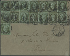 Lettre N°19 Affranchissement à 15c (2-1-94) Utilisation Tardive Du 1c Vert-olive - TB - 1862 Napoleon III