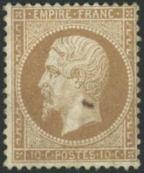 ** N°21 10c Bistre - TB - 1862 Napoléon III