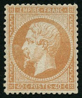 ** N°23 40c Orange, Signé Brun - TB - 1862 Napoléon III