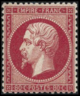 ** N°24 80c Rose - TB - 1862 Napoléon III.
