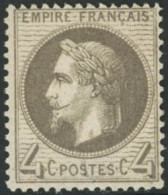 * N°27B 4c Gris - TB - 1863-1870 Napoléon III Con Laureles