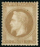 ** N°28A 10c Bistre, Type I - TB - 1863-1870 Napoleon III With Laurels