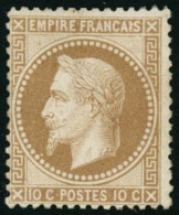 ** N°28A 10c Bistre, Type I - TB - 1863-1870 Napoléon III. Laure