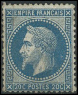 ** N°29A 20c Bleu, Type I - TB - 1863-1870 Napoléon III Lauré