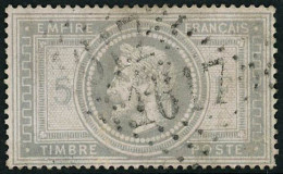 Obl. N°33 5F Empire, Petit Pelurage Au Verso, Bel Aspect - B - 1863-1870 Napoléon III Lauré