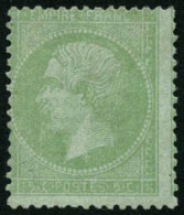 ** N°35 5c Vert-pâle S/bleu Centrage Traditionnel Signé Calves Et Brun - TB - 1863-1870 Napoléon III Lauré