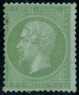 ** N°35 5c Vert Pâle S/bleu - TB - 1863-1870 Napoleon III With Laurels