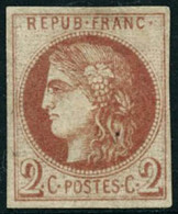 ** N°40Ad 2c Brun-rouge, R1 Impression Fine De Tours  RARE - TB - 1870 Ausgabe Bordeaux