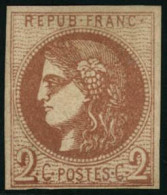 * N°40B 2c Brun-rouge R2 - TB - 1870 Ausgabe Bordeaux