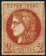 ** N°40Ba 2c Rouge-brique R2, Petite Marge à Droite - B - 1870 Emisión De Bordeaux