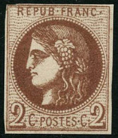 * N°40Bb 2c Marron R2, Petites Marges - B - 1870 Emisión De Bordeaux