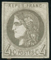 * N°41B 4c Gris R2 - TB - 1870 Ausgabe Bordeaux