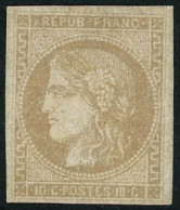 * N°43A 10c Bistre R1 - TB - 1870 Bordeaux Printing