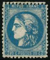 ** N°46B 20c Bleu, Type III R2 , Dentelé - TB - 1870 Emisión De Bordeaux