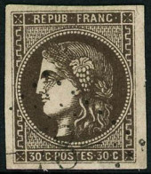 Obl. N°47 30c Brun - TB - 1870 Ausgabe Bordeaux