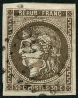 Obl. N°47 30c Brun - TB - 1870 Ausgabe Bordeaux