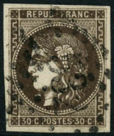 Obl. N°47d 30c Brun Foncé - TB - 1870 Ausgabe Bordeaux