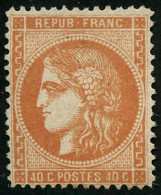 * N°48 40c Orange Dentelé  - TB - 1870 Bordeaux Printing