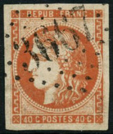 Obl. N°48 40c Orange - TB - 1870 Emission De Bordeaux