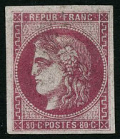 * N°49 80c Rose, Signé Brun - TB - 1870 Bordeaux Printing