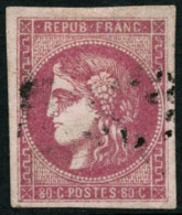 Obl. N°49 80c Rose - TB - 1870 Ausgabe Bordeaux