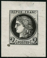 (*) N°51 2c Essai En Noir - TB - 1871-1875 Cérès