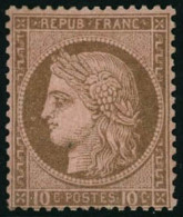 ** N°54 10c Brun S/rose - TB - 1871-1875 Cérès