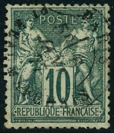 Obl. N°76 10c Vert - TB - 1876-1898 Sage (Tipo II)