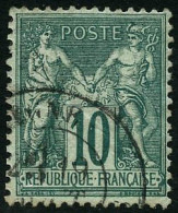 Obl. N°76 10c Vert - TB - 1876-1898 Sage (Tipo II)