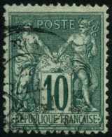 Obl. N°76 10c Vert - TB - 1876-1898 Sage (Type II)