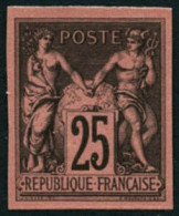 (*) N°91c 25c Noir S/rouge Régent - TB - 1876-1898 Sage (Type II)