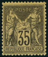 ** N°93 35c Violet Noir S/jaune - TB - 1876-1898 Sage (Type II)