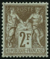 ** N°105 2F Bistre S/azuré - TB - 1898-1900 Sage (Tipo III)