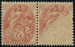 ** N°109f 3c Orange, Paire 1ex Recto-verso, L'autre Recto-verso Partiel - TB - Sonstige & Ohne Zuordnung