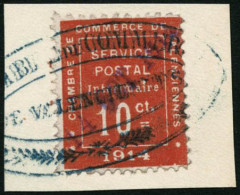 Obl./fragment N°1 10c Vermillon - TB - War Stamps