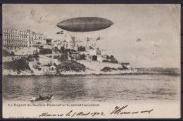 CPA Monaco " Le Départ Du Santos Dumont N°6 Avant L'accident " Ballon Dirigeable - Carte Précurseur 1902 - ACHAT DIRECT - Port