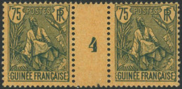 ** N°29 75c Vert S/orange, Paire Mill 4 - TB - Other & Unclassified