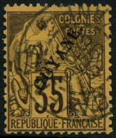 Obl. N°25 35c Violet-noir S/jaune - TB - Autres & Non Classés