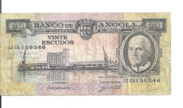 ANGOLA 20 ESCUDOS 1962 VF P 92 - Angola