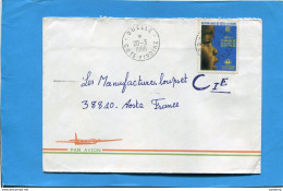 MARCOPHILIE-lettre -cote D'ivoire>Françe-cad OUELLE-1980-stamps N° 497 Village S O S - Côte D'Ivoire (1960-...)