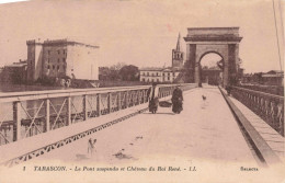 FRANCE - Tarascon - Le Pont Suspendu Et Château Du Roi René - Carte Postale Ancienne - Tarascon