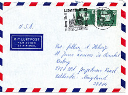 69666 - Bund - 1983 - 2@80Pfg I&T A LpBf LIMBURG - ... -> Bethesda, MD (USA) - Storia Postale