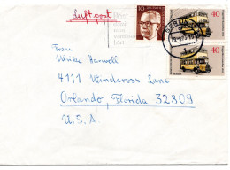 69667 - Berlin - 1973 - 2@40Pfg Bus MiF A LpBf BERLIN -> Orlando, FL (USA) - Lettres & Documents