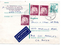 69677 - Bund - 1980 - 50Pfg B&S GAKte M ZusFrankatur Per Lp FRANKFURT -> Los Angeles, CA (USA) - Storia Postale