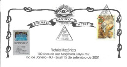 Freemasonry, Grand Lodge, Seeing Eye, Cover With Label, Brazil - Freemasonry