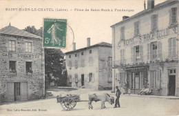 CPA 42 SAINT HAON LE CHATEL / PLACE DE SAINT ROCH A FONDANGES - Other & Unclassified