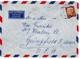 69680 - Bund - 1960 - 60Pfg Heuss II A LpBf AHRENSBURG - Springfield, MA (USA) - Storia Postale