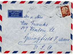 69680 - Bund - 1960 - 60Pfg Heuss II A LpBf AHRENSBURG - Springfield, MA (USA) - Lettres & Documents