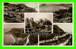 LLANDUDNO,  PAYS DE GALLES - 6  MULTIVUES - VALENTINE & SONS LTD - REAL PHOTOGRAPH - - Caernarvonshire